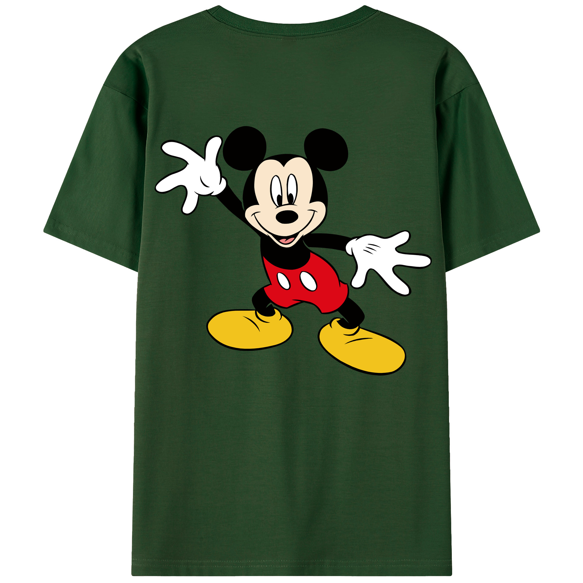 （画像用） ミッキーマウス Mickey Mouse 綿100％半袖Tシャツ（背面プリント）
